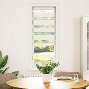 vidaXL Double Roller Blind Marble Beige 40x150 cm Fabric Width 35.9 cm Polyester