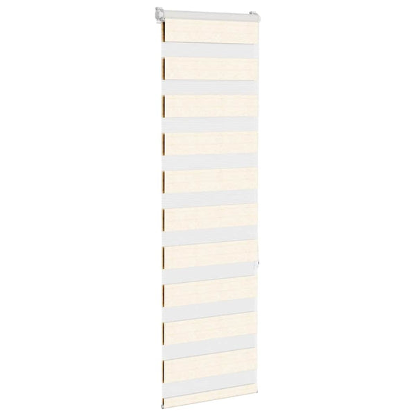 vidaXL Double Roller Blind Marble Beige 40x150 cm Fabric Width 35.9 cm Polyester