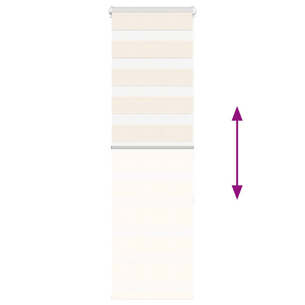 vidaXL Double Roller Blind Marble Beige 40x150 cm Fabric Width 35.9 cm Polyester