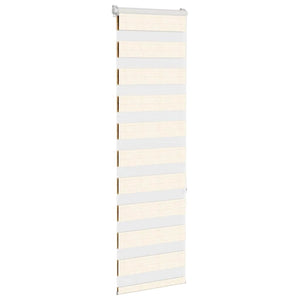 vidaXL Double Roller Blind Marble Beige 45x150 cm Fabric Width 40.9 cm Polyester
