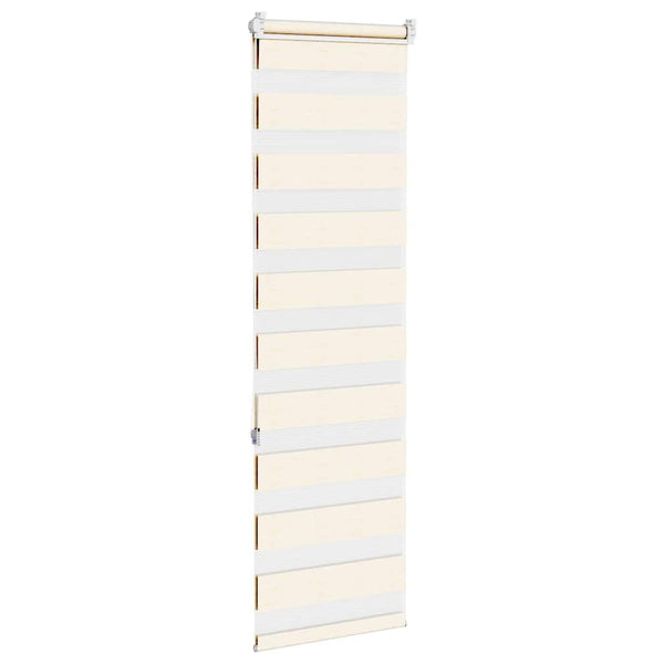 vidaXL Double Roller Blind Marble Beige 45x150 cm Fabric Width 40.9 cm Polyester