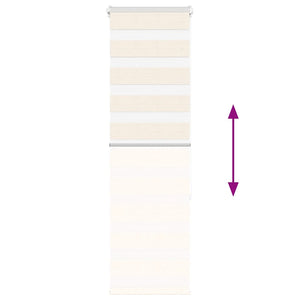 vidaXL Double Roller Blind Marble Beige 45x150 cm Fabric Width 40.9 cm Polyester