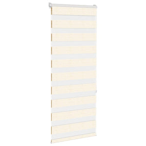 vidaXL Double Roller Blind Marble Beige 60x150 cm Fabric Width 55.9 cm Polyester