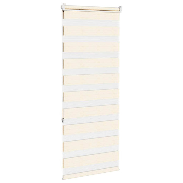 vidaXL Double Roller Blind Marble Beige 60x150 cm Fabric Width 55.9 cm Polyester