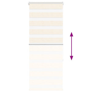 vidaXL Double Roller Blind Marble Beige 60x150 cm Fabric Width 55.9 cm Polyester