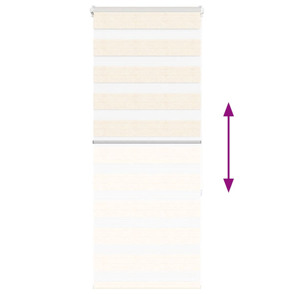 vidaXL Double Roller Blind Marble Beige 60x150 cm Fabric Width 55.9 cm Polyester