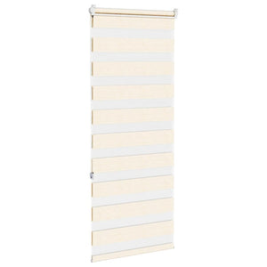 vidaXL Double Roller Blind Marble Beige 65x150 cm Fabric Width 60.9 cm Polyester