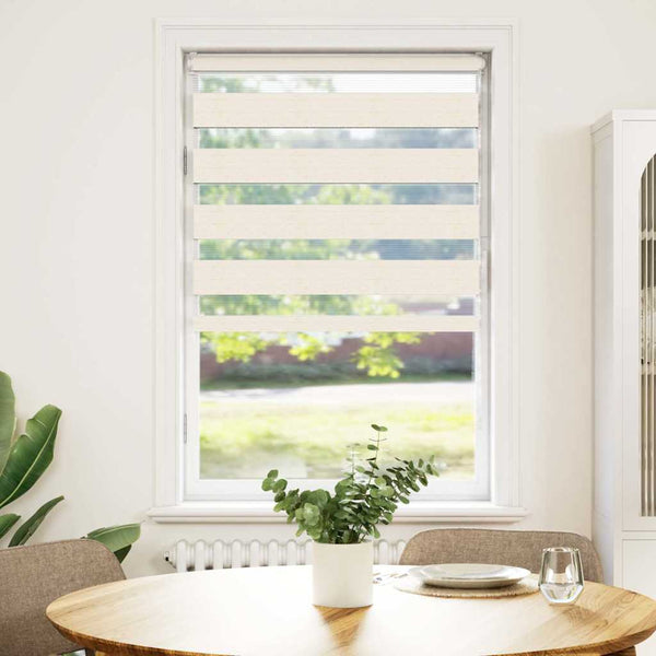 vidaXL Double Roller Blind Marble Beige 70x150 cm Fabric Width 65.9 cm Polyester