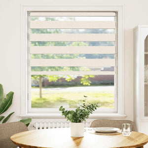 vidaXL Double Roller Blind Marble Beige 105x150cm Fabric Width 100.9 cm Polyester