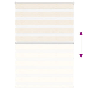 vidaXL Double Roller Blind Marble Beige 105x150cm Fabric Width 100.9 cm Polyester
