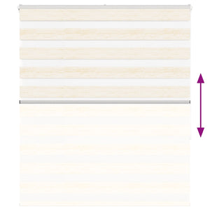 vidaXL Double Roller Blind Marble Beige 130x150cm Fabric Width 125.9 cm Polyester