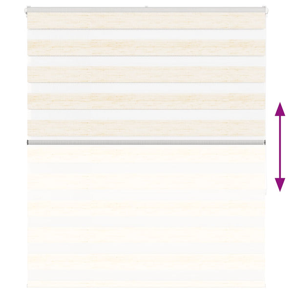 vidaXL Double Roller Blind Marble Beige 130x150cm Fabric Width 125.9 cm Polyester