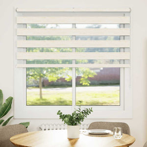 vidaXL Double Roller Blind Marble Beige 140x150cm Fabric Width 135.9 cm Polyester