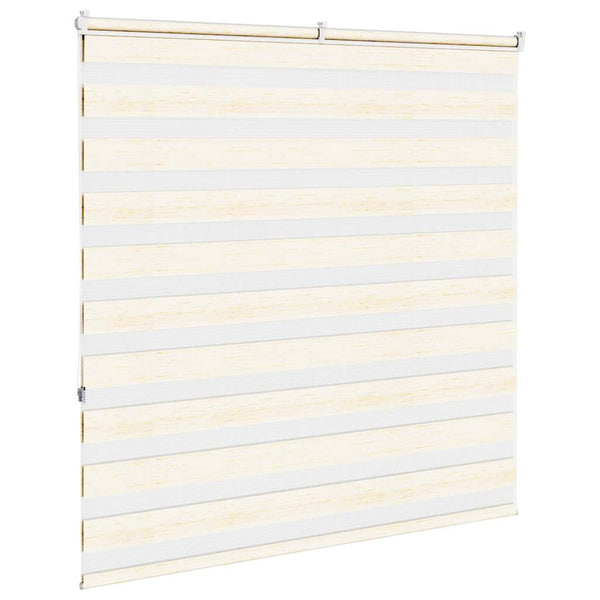 vidaXL Double Roller Blind Marble Beige 140x150cm Fabric Width 135.9 cm Polyester