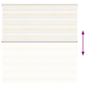 vidaXL Double Roller Blind Marble Beige 145x150cm Fabric Width 140.9 cm Polyester