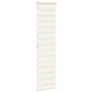 vidaXL Double Roller Blind Marble Beige 55x200 cm Fabric width 50.9 cm Polyester