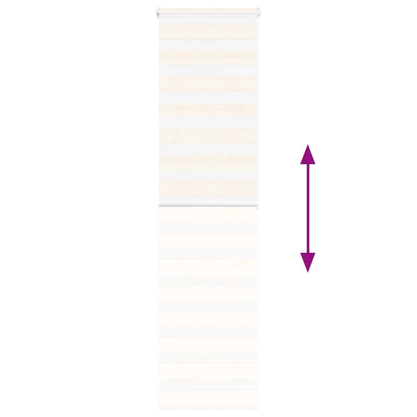 vidaXL Double Roller Blind Marble Beige 55x200 cm Fabric width 50.9 cm Polyester