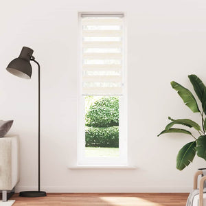 vidaXL Double Roller Blind Marble Beige 65x200 cm Fabric Width 60.9 cm Polyester