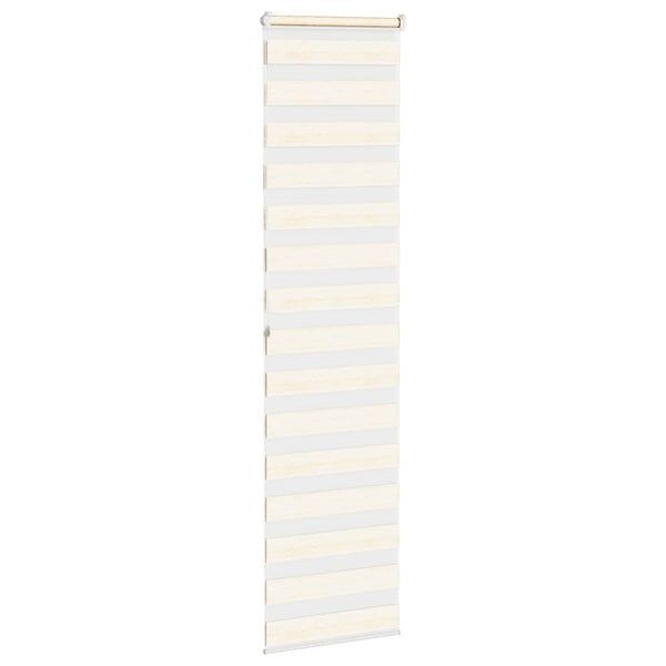 vidaXL Double Roller Blind Marble Beige 65x200 cm Fabric Width 60.9 cm Polyester