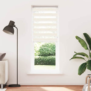 vidaXL Double Roller Blind Marble Beige 70x200 cm Fabric Width 65.9 cm Polyester