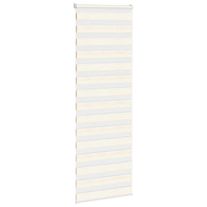 vidaXL Double Roller Blind Marble Beige 75x200 cm Fabric Width 70.9 cm Polyester