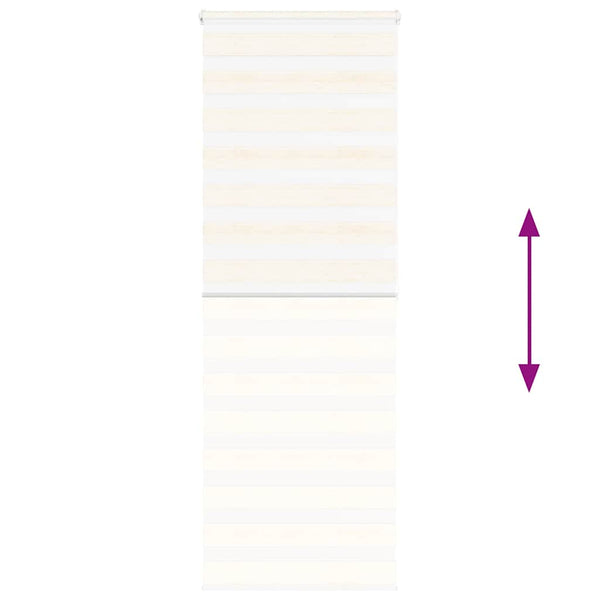 vidaXL Double Roller Blind Marble Beige 75x200 cm Fabric Width 70.9 cm Polyester