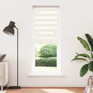 vidaXL Double Roller Blind Marble Beige 80x200 cm Fabric width 75.9 cm Polyester