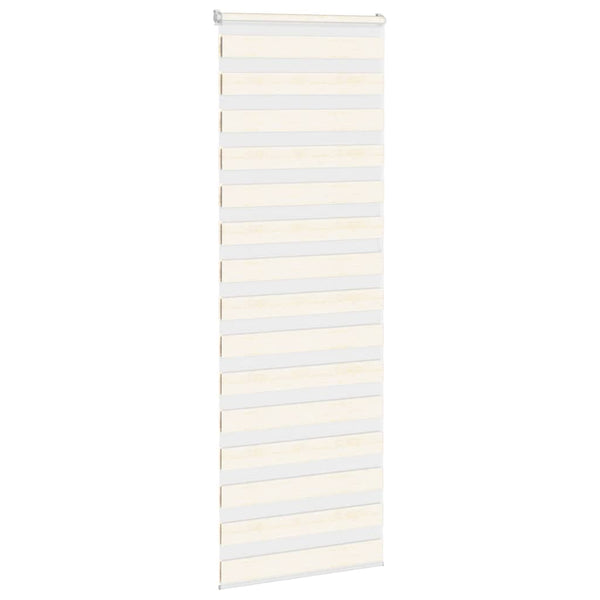 vidaXL Double Roller Blind Marble Beige 85x200 cm Fabric Width 80.9 cm Polyester