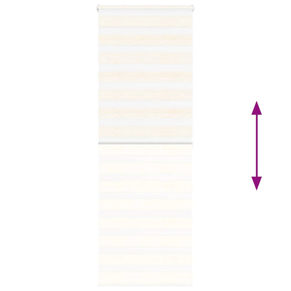 vidaXL Double Roller Blind Marble Beige 85x200 cm Fabric Width 80.9 cm Polyester