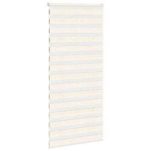 vidaXL Double Roller Blind Marble Beige 110x200 cm Fabric width 105.9 cm Polyester