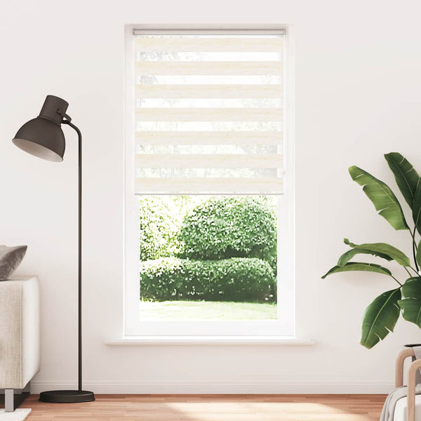 vidaXL Double Roller Blind Marble Beige 115x200cm Fabric Width 110.9 cm Polyester