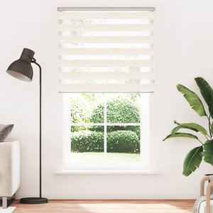 vidaXL Double Roller Blind Marble Beige 135x200cm Fabric width 130.9 cm Polyester
