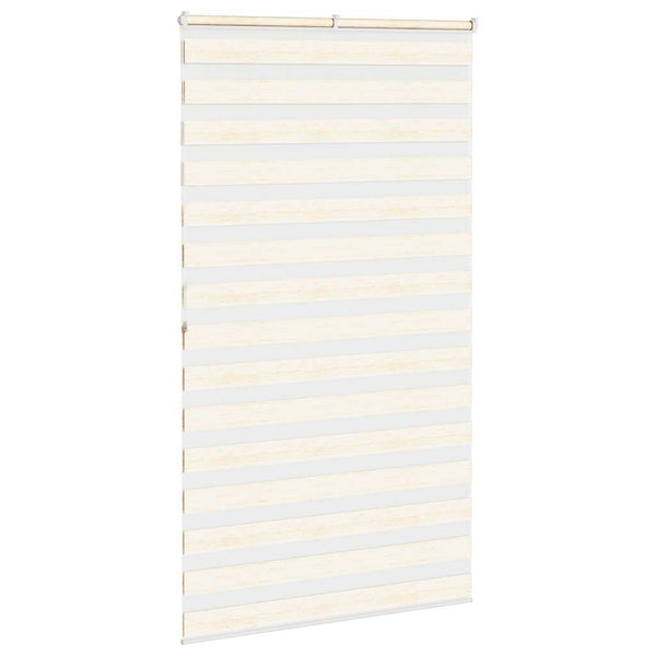 vidaXL Double Roller Blind Marble Beige 135x200cm Fabric width 130.9 cm Polyester