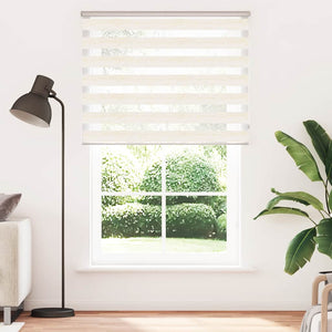vidaXL Double Roller Blind Marble Beige 140x200cm Fabric width 135.9 cm Polyester