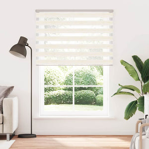 vidaXL Double Roller Blind Marble Beige 160x200cm Fabric Width 155.9 cm Polyester