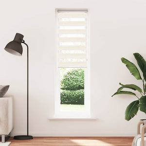 vidaXL Double Roller Blind Marble Beige 55x230 cm Fabric width 50.9 cm Polyester