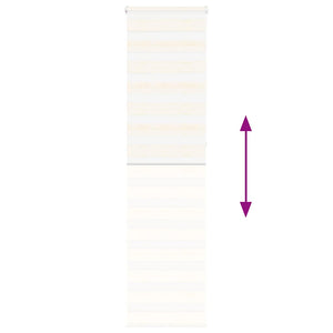 vidaXL Double Roller Blind Marble Beige 55x230 cm Fabric width 50.9 cm Polyester