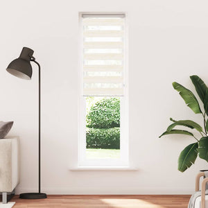 vidaXL Double Roller Blind Marble Beige 65x230 cm Fabric Width 60.9 cm Polyester