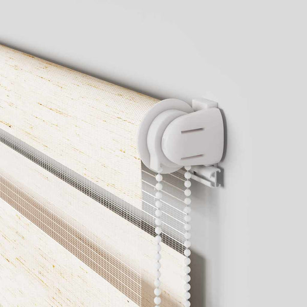vidaXL Double Roller Blind Marble Beige 70x230 cm Fabric Width 65.9 cm Polyester