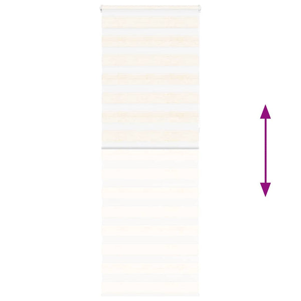 vidaXL Double Roller Blind Marble Beige 75x230 cm Fabric width 70.9 cm Polyester