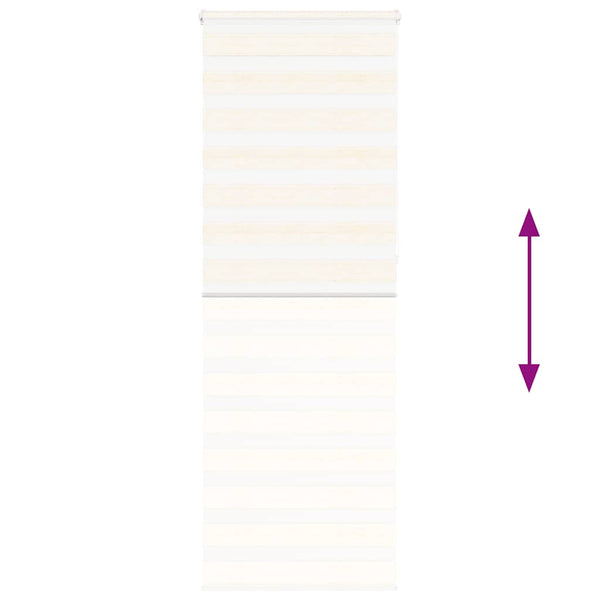 vidaXL Double Roller Blind Marble Beige 80x230 cm Fabric Width 75.9 cm Polyester