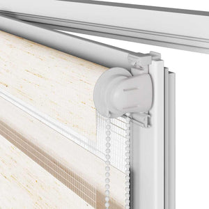 vidaXL Double Roller Blind Marble Beige 105x230cm Fabric Width 100.9 cm Polyester