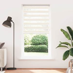 vidaXL Double Roller Blind Marble Beige 115x230 cm Fabric Width 110.9 cm Polyester