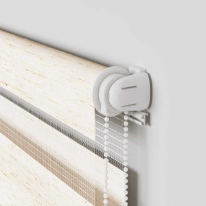 vidaXL Double Roller Blind Marble Beige 115x230 cm Fabric Width 110.9 cm Polyester