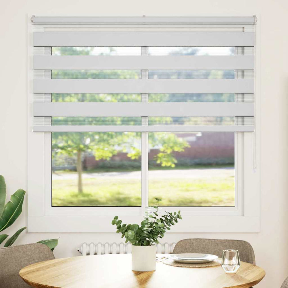vidaXL Day and Night Blind White 150x150 cm Fabric width 145.9 cm Polyester