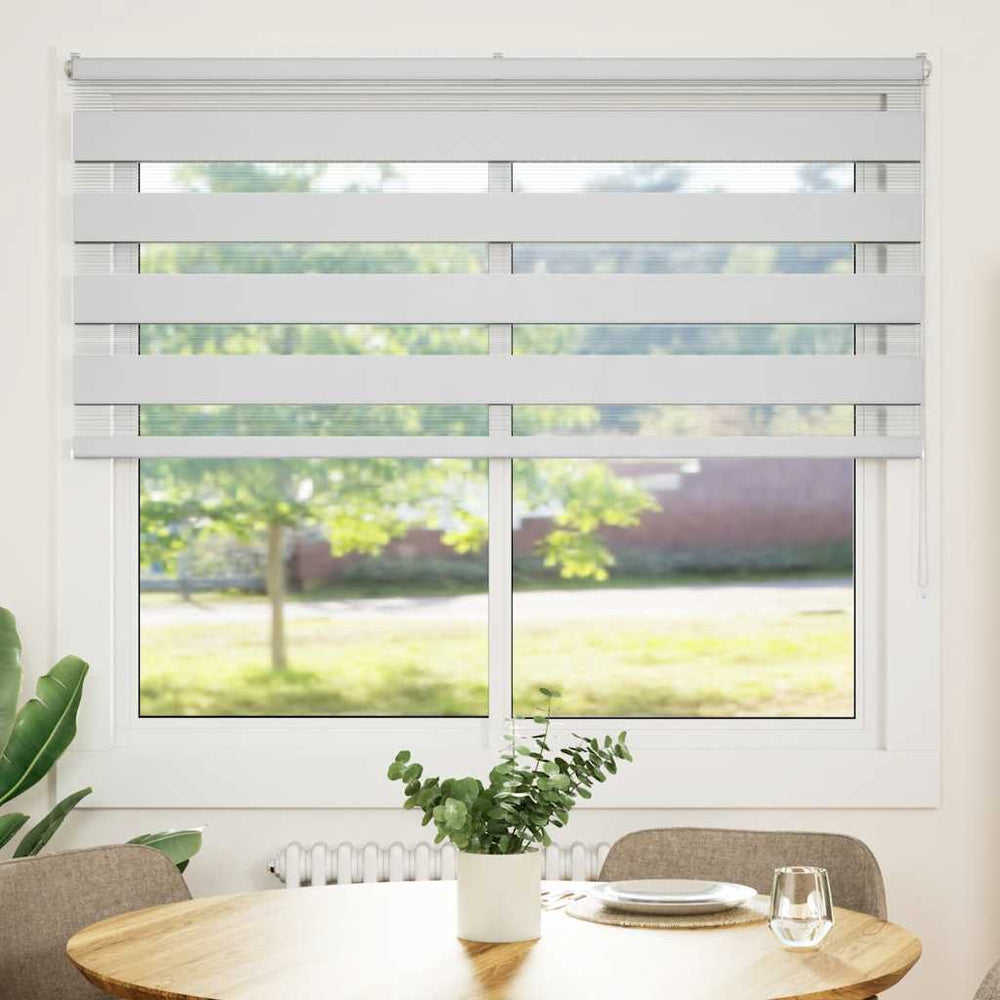 vidaXL Double Roller Blind White 160x150 cm Fabric Width 155.9 cm Polyester