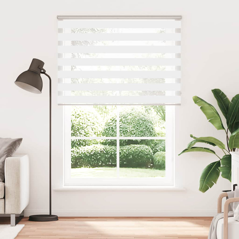 vidaXL Day and Night Blind White 160x200 cm Fabric Width 155.9 cm Polyester