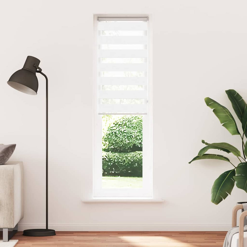 vidaXL Double Roller Blind White 60x230 cm Fabric Width 55.9 cm Polyester