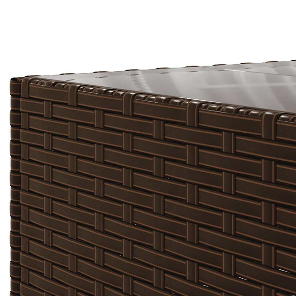 vidaXL 6-Piece Garden Lounge Set with Cushions Brown Poly Rattan