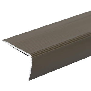 vidaXL Stair Nosing Strips 10 pcs Brown 67 x 3.5 x 3 cm Aluminium